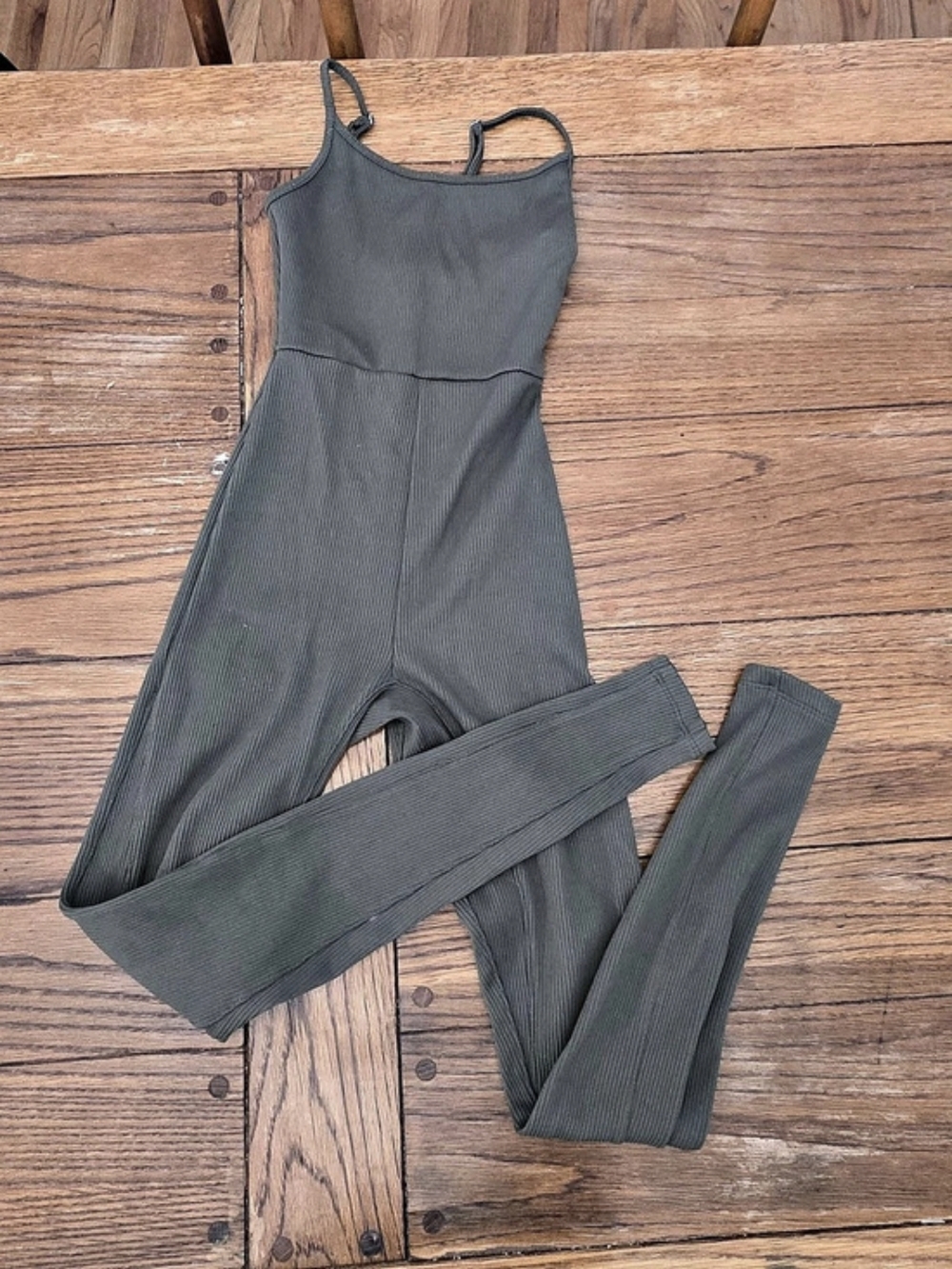 Wild Fable Women's Ribbed Sleeveless Full-Length Jumpsuit with Adjustable Strap